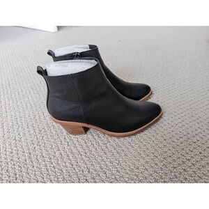 Poppy Barley Extra Mile Ankle Boot Black Leather, 8.5